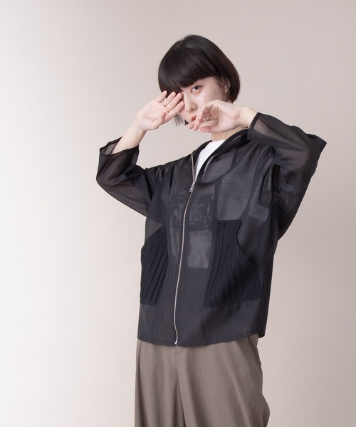 La SRIC(ラスリック)の「La SRIC / メッシュレースパーカ(シャツ/ブラウス・レディース・ベージュ/ブラック・38)」の19枚目の写真