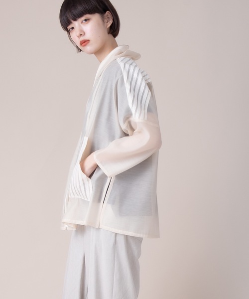 La SRIC(ラスリック)の「La SRIC / メッシュレースパーカ(シャツ/ブラウス・レディース・ベージュ/ブラック・38)」の15枚目の写真