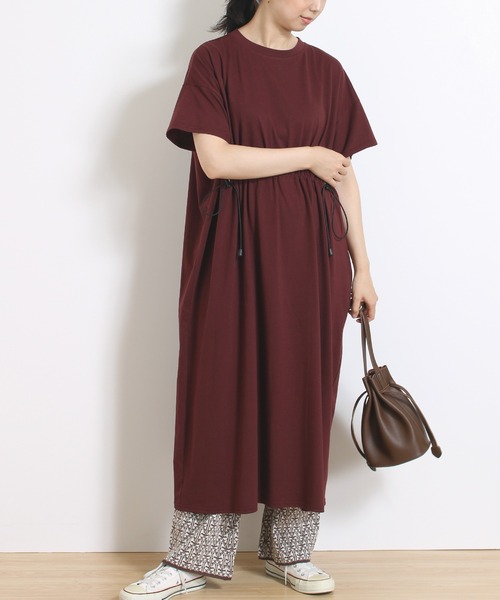 セール 洗える ウエストギャザーロングワンピース 大きいサイズ対応 ワンピース Incede インシード のファッション通販 Zozotown