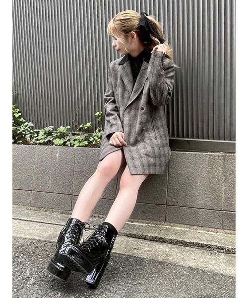 個性的♡レオタードみたい　ダブルボタンジャケット　ベルト付　vintage珍品 ノッチドラペル4ボタンダブルジャケット (MOJK4106-11) | MORLES