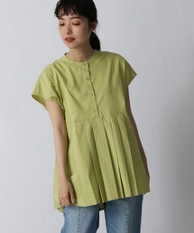 LOWRYS FARM | タックシャツショートスリーブ　952035(シャツ/ブラウス)