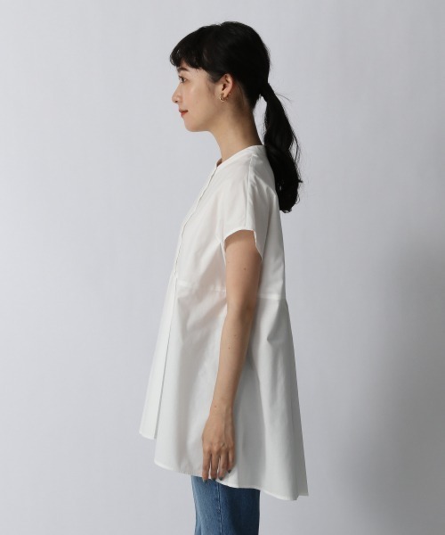 LOWRYS FARM(ローリーズファーム)の「タックシャツショートスリーブ 952035(シャツ/ブラウス・レディース・ブラック/オフホワイト/グリーン・FREE)」の14枚目の写真