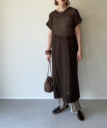 y/m by misato | メッシュニットロングトップス(その他トップス)