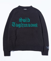 Black Weirdos Jacquard Letter Sweater (21AW-KN03)