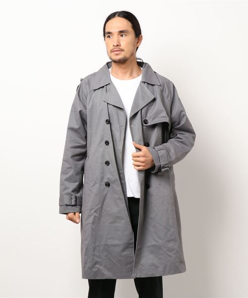 minsobi（ミンソビ）の「トレンチコート（トレンチコート・メンズ・グレー・FREE）」の3枚目の写真