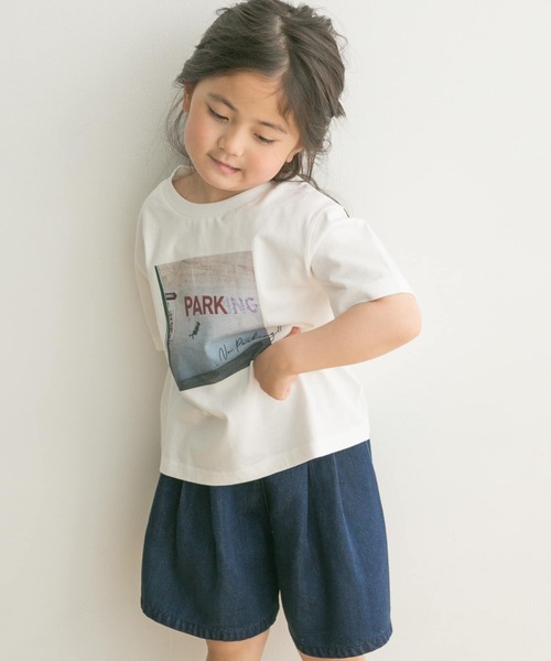 URBAN RESEARCH DOORS(アーバンリサーチドアーズ)の「PARKINGプリントTシャツ(KIDS)(Tシャツ/カットソー・キッズ・オフホワイト/ベージュ/スミクロ・90/105/150/120/135)」の2枚目の写真