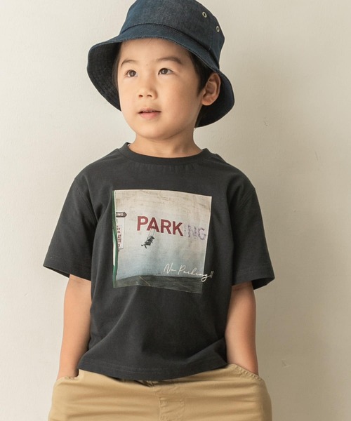 URBAN RESEARCH DOORS(アーバンリサーチドアーズ)の「PARKINGプリントTシャツ(KIDS)(Tシャツ/カットソー・キッズ・オフホワイト/ベージュ/スミクロ・90/105/150/120/135)」の14枚目の写真