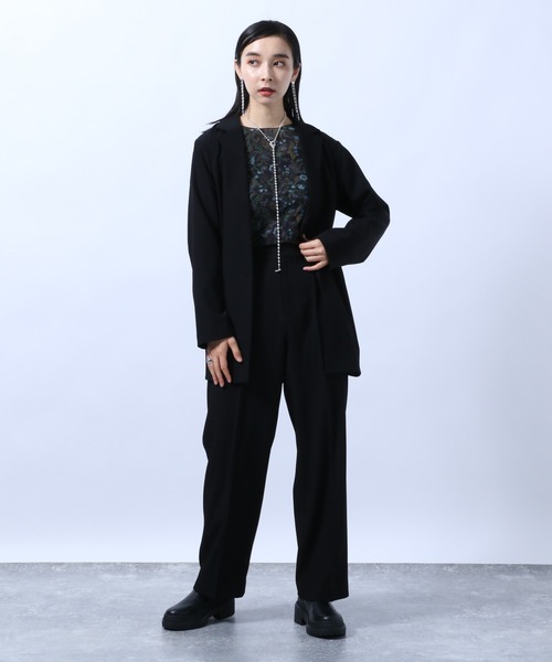 HARE（ハレ）の「FLOWERキリカエカットソー(HARE)（Tシャツ/カットソー・レディース・ブラック/ベージュ/ネイビー・FREE）」の19枚目の写真