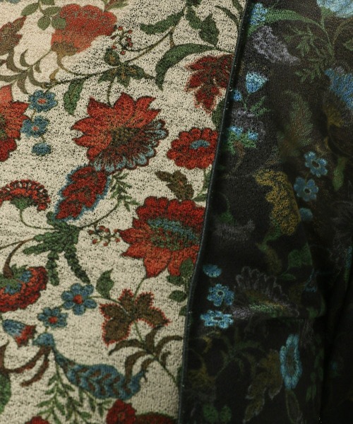 HARE（ハレ）の「FLOWERキリカエカットソー(HARE)（Tシャツ/カットソー・レディース・ブラック/ベージュ/ネイビー・FREE）」の6枚目の写真