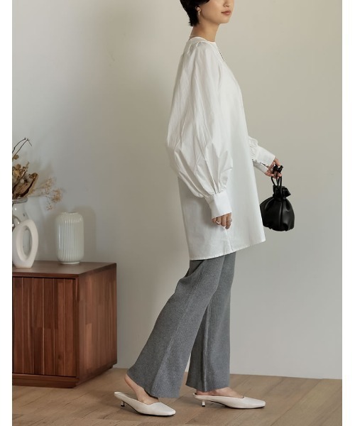 Re:EDIT（リエディ）の「リブニットレギンスパンツ（レギンス/スパッツ・レディース・グリーン/モカ/グレー/ベージュ/ブラック・MEDIUM/LARGE/SHORT）」の11枚目の写真