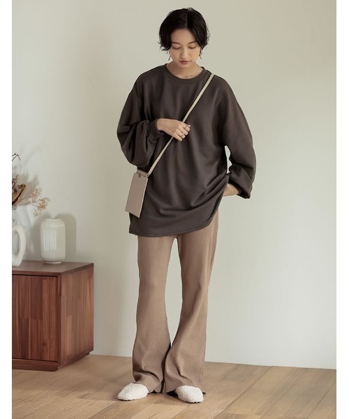 Re:EDIT（リエディ）の「リブニットレギンスパンツ（レギンス/スパッツ・レディース・グリーン/モカ/グレー/ベージュ/ブラック・MEDIUM/LARGE/SHORT）」の22枚目の写真