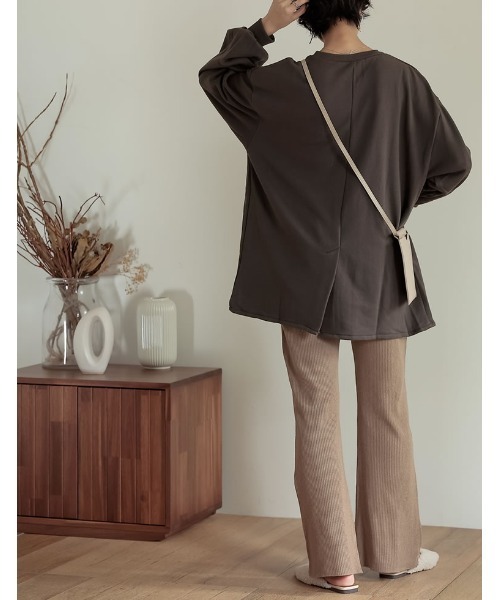 Re:EDIT（リエディ）の「リブニットレギンスパンツ（レギンス/スパッツ・レディース・グリーン/モカ/グレー/ベージュ/ブラック・MEDIUM/LARGE/SHORT）」の12枚目の写真