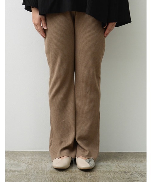 Re:EDIT（リエディ）の「リブニットレギンスパンツ（レギンス/スパッツ・レディース・グリーン/モカ/グレー/ベージュ/ブラック・MEDIUM/LARGE/SHORT）」の9枚目の写真