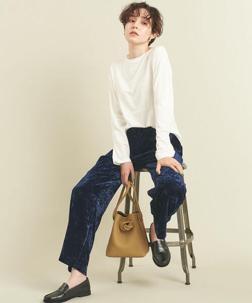 BEAUTY&YOUTH UNITED ARROWS（ビューティーアンドユースユナイテッドアローズ）の「【WEB限定】by ※ドロップショルダーロングスリーブカットソー ∴（Tシャツ/カットソー・レディース・オフホワイト/ブラック/ライム/ライラック/その他2・FREE）」の6枚目の写真