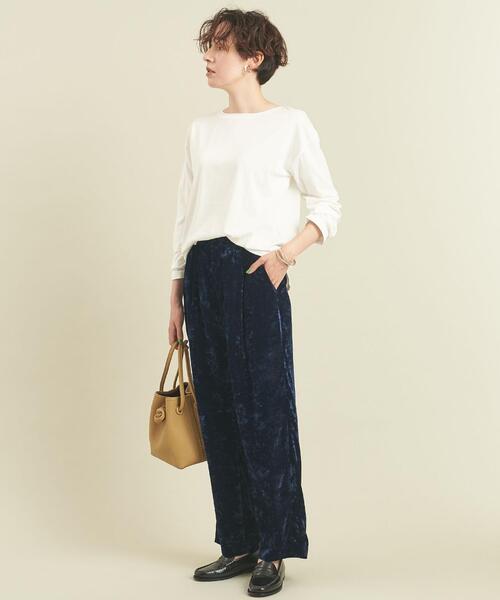 BEAUTY&YOUTH UNITED ARROWS（ビューティーアンドユースユナイテッドアローズ）の「【WEB限定】by ※ドロップショルダーロングスリーブカットソー ∴（Tシャツ/カットソー・レディース・オフホワイト/ブラック/ライム/ライラック/その他2・FREE）」の13枚目の写真