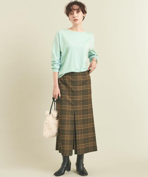 BEAUTY&YOUTH UNITED ARROWS（ビューティーアンドユースユナイテッドアローズ）の「【WEB限定】by ※ドロップショルダーロングスリーブカットソー ∴（Tシャツ/カットソー・レディース・オフホワイト/ブラック/ライム/ライラック/その他2・FREE）」の22枚目の写真