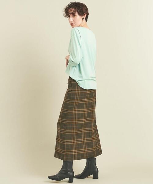 BEAUTY&YOUTH UNITED ARROWS（ビューティーアンドユースユナイテッドアローズ）の「【WEB限定】by ※ドロップショルダーロングスリーブカットソー ∴（Tシャツ/カットソー・レディース・オフホワイト/ブラック/ライム/ライラック/その他2・FREE）」の7枚目の写真