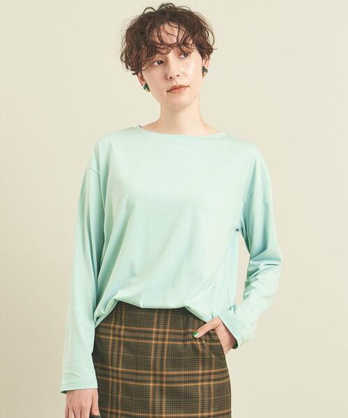 BEAUTY&YOUTH UNITED ARROWS（ビューティーアンドユースユナイテッドアローズ）の「【WEB限定】by ※ドロップショルダーロングスリーブカットソー ∴（Tシャツ/カットソー・レディース・オフホワイト/ブラック/ライム/ライラック/その他2・FREE）」の14枚目の写真