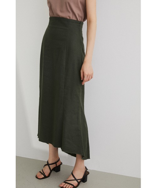 STYLEMIXER(スタイルミキサー)の「リネンマーメイドスカート(スカート・レディース・ライム/ライトベージュ/ダークグリーン・MEDIUM/X-SMALL/SMALL)」の3枚目の写真