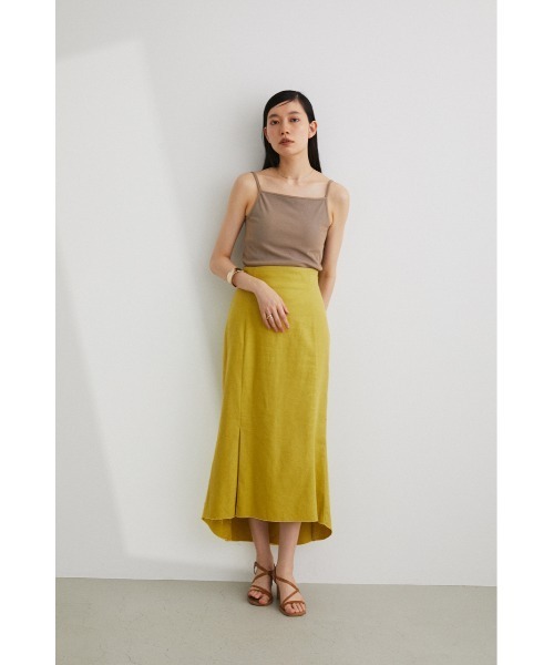 STYLEMIXER(スタイルミキサー)の「リネンマーメイドスカート(スカート・レディース・ライム/ライトベージュ/ダークグリーン・MEDIUM/X-SMALL/SMALL)」の5枚目の写真