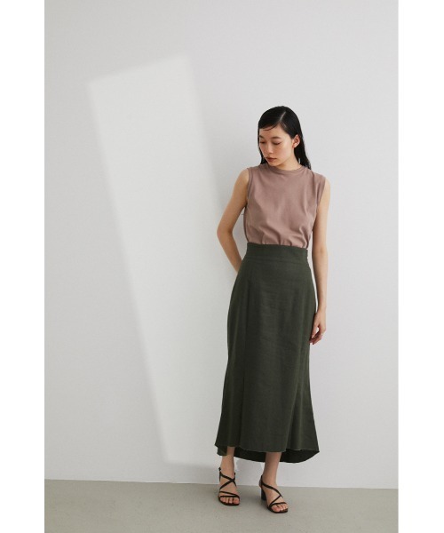 STYLEMIXER(スタイルミキサー)の「リネンマーメイドスカート(スカート・レディース・ライム/ライトベージュ/ダークグリーン・MEDIUM/X-SMALL/SMALL)」の22枚目の写真