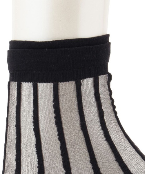BLONDOLL 17℃（ブロンドール17℃）の「【KATHARINE ROSS】スルーストライプソックス（ソックス/靴下・レディース・ブラック・MEDIUM）」の4枚目の写真