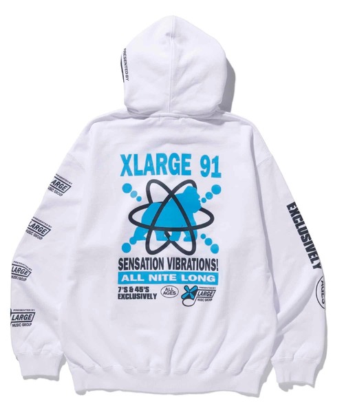 XLARGE（エクストララージ）の「RAVE PULLOVER HOODED SWEAT（パーカー・メンズ・ネイビー/ホワイト/ブラック・XL/M/S/L）」の7枚目の写真