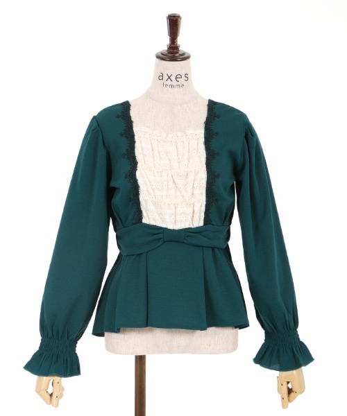 axes femme(アクシーズファム)の「ウエストリボンカットソーPO(Tシャツ/カットソー・レディース・ブルーグリーン/ワイン/ブラック・MEDIUM)」の13枚目の写真