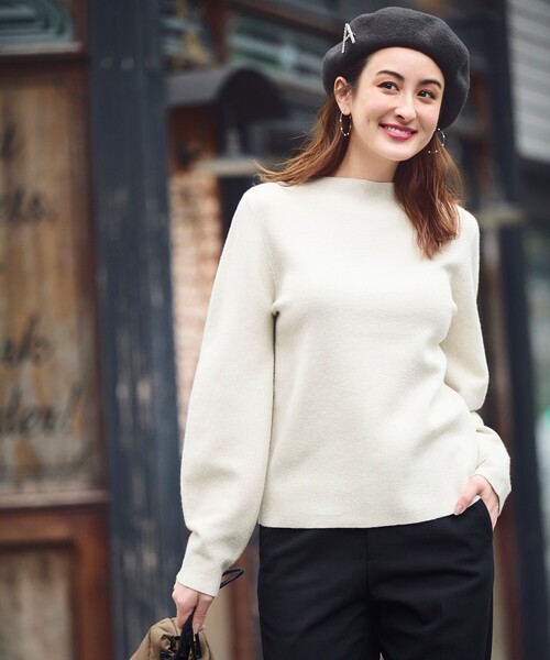 OPAQUE.CLIP（オペークドットクリップ）の「◆バスクベレー（ハンチング/ベレー帽・レディース・ブラック/カーキ/ベージュ/ライトブルー・00）」の6枚目の写真