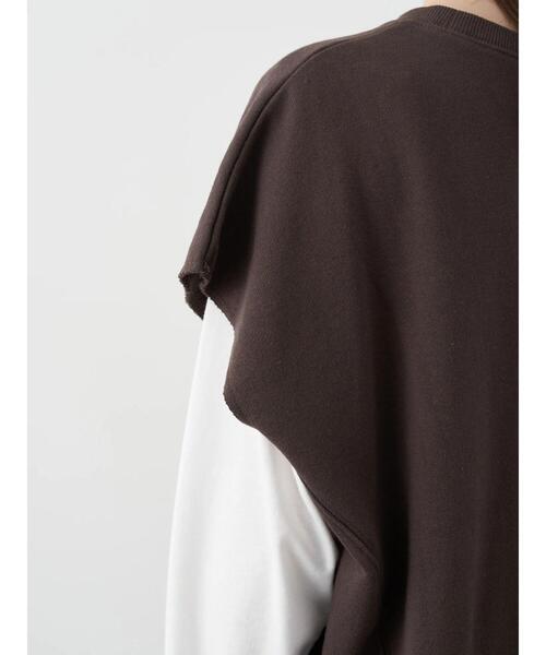 earth music&ecology（アースミュージックアンドエコロジー）の「ミニウラケカレッジベスト ＊（ベスト・レディース・チャコールグレー/グリーン/ライトベージュ・FREE）」の9枚目の写真