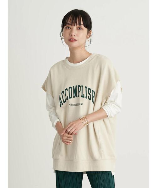 earth music&ecology（アースミュージックアンドエコロジー）の「ミニウラケカレッジベスト ＊（ベスト・レディース・チャコールグレー/グリーン/ライトベージュ・FREE）」の16枚目の写真