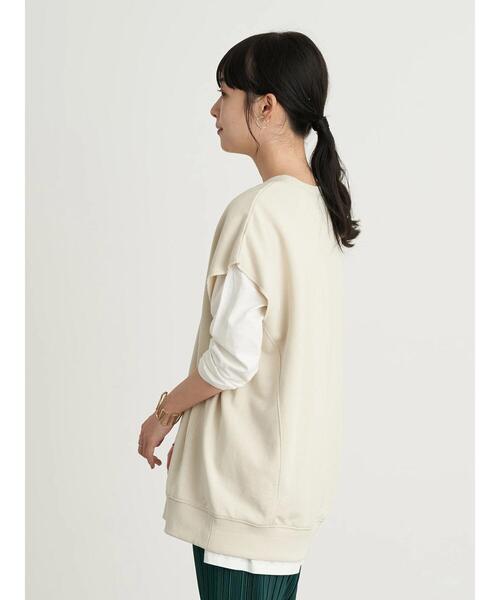 earth music&ecology（アースミュージックアンドエコロジー）の「ミニウラケカレッジベスト ＊（ベスト・レディース・チャコールグレー/グリーン/ライトベージュ・FREE）」の18枚目の写真