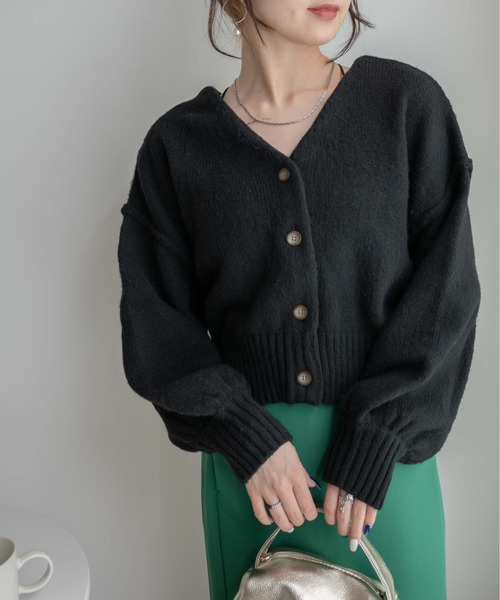 WEGO（ウィゴー）の「WEGO/2WAYモヘアライクショートカーディガン（カーディガン/ボレロ・レディース・ブルー/イエロー/オレンジ/ブラック/オフホワイト/グリーン/ピンク・FREE）」の15枚目の写真