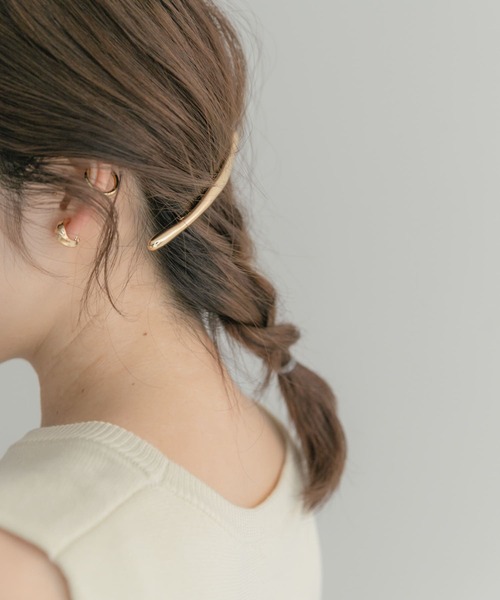 SMELLY（スメリー）の「ユガミメタルバーバレッタ（バレッタ/ヘアクリップ・レディース・シルバー/ゴールド・-）」の3枚目の写真