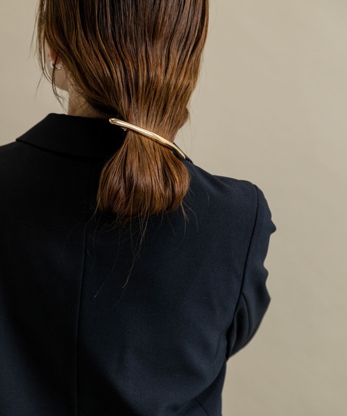 SMELLY（スメリー）の「ユガミメタルバーバレッタ（バレッタ/ヘアクリップ・レディース・シルバー/ゴールド・-）」の7枚目の写真