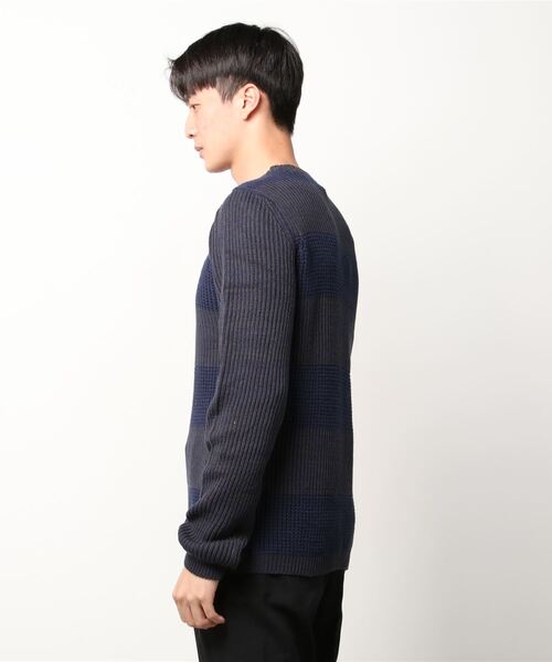 G-STAR（ジースター）の「STRIPE KNITTED SWEATER/ストライプセーター（ニット/セーター・メンズ・グレー系その他/ブルー系その他・MEDIUM/LARGE/SMALL/X-SMALL/X-LARGE）」の15枚目の写真