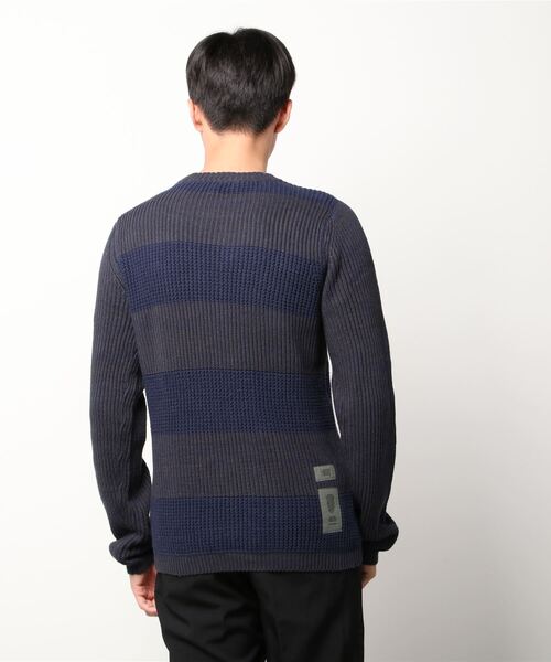 G-STAR（ジースター）の「STRIPE KNITTED SWEATER/ストライプセーター（ニット/セーター・メンズ・グレー系その他/ブルー系その他・MEDIUM/LARGE/SMALL/X-SMALL/X-LARGE）」の16枚目の写真