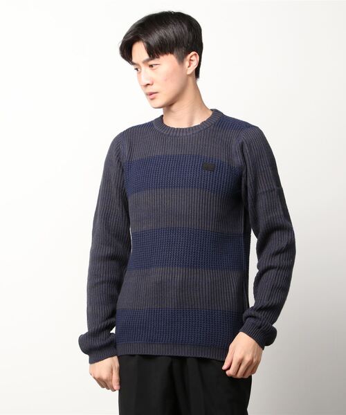 G-STAR（ジースター）の「STRIPE KNITTED SWEATER/ストライプセーター（ニット/セーター・メンズ・グレー系その他/ブルー系その他・MEDIUM/LARGE/SMALL/X-SMALL/X-LARGE）」の14枚目の写真