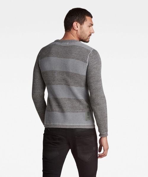 G-STAR（ジースター）の「STRIPE KNITTED SWEATER/ストライプセーター（ニット/セーター・メンズ・グレー系その他/ブルー系その他・MEDIUM/LARGE/SMALL/X-SMALL/X-LARGE）」の4枚目の写真