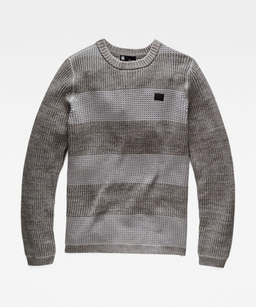 G-STAR（ジースター）の「STRIPE KNITTED SWEATER/ストライプセーター（ニット/セーター・メンズ・グレー系その他/ブルー系その他・MEDIUM/LARGE/SMALL/X-SMALL/X-LARGE）」の6枚目の写真