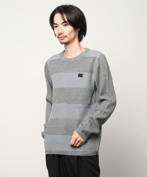 G-STAR（ジースター）の「STRIPE KNITTED SWEATER/ストライプセーター（ニット/セーター・メンズ・グレー系その他/ブルー系その他・MEDIUM/LARGE/SMALL/X-SMALL/X-LARGE）」の13枚目の写真