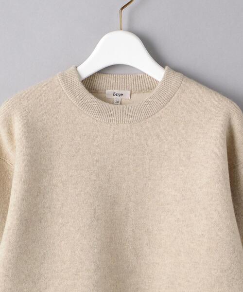 Scye（サイ）の「＜Scye（サイ）＞スウェットライク ニット プルオーバー ■■■（ニット/セーター・レディース・ブラック/オフホワイト・36/38）」の4枚目の写真