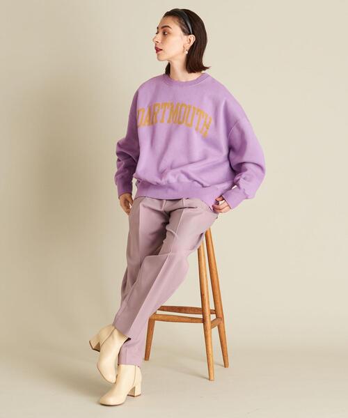 BEAUTY&YOUTH UNITED ARROWS（ビューティーアンドユースユナイテッドアローズ）の「BY カレッジプリント裏起毛スウェットプルオーバー ∴◆（スウェット・レディース・ホワイト/ライトグレー/ダークグレー/パープル・FREE）」の5枚目の写真