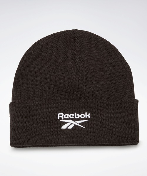 Reebok（リーボック）の「ファウンデーション ロゴ ビーニー / Foundation Logo Beanie（ニットキャップ/ビーニー・メンズ・ネイビー/ヘザーグレー/ブラック・MEDIUM/LARGE）」の2枚目の写真