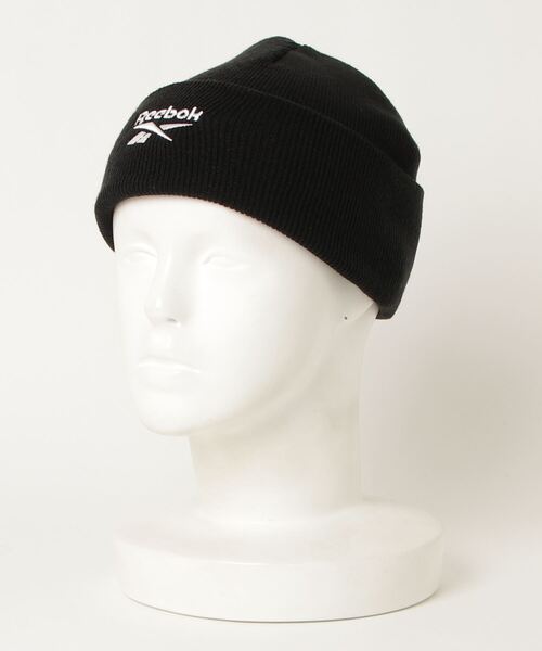 Reebok（リーボック）の「ファウンデーション ロゴ ビーニー / Foundation Logo Beanie（ニットキャップ/ビーニー・メンズ・ネイビー/ヘザーグレー/ブラック・MEDIUM/LARGE）」の6枚目の写真