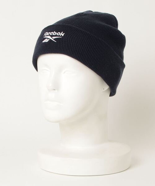 Reebok（リーボック）の「ファウンデーション ロゴ ビーニー / Foundation Logo Beanie（ニットキャップ/ビーニー・メンズ・ネイビー/ヘザーグレー/ブラック・MEDIUM/LARGE）」の8枚目の写真