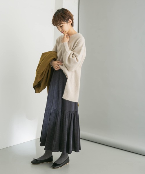 URBAN RESEARCH（アーバンリサーチ）の「キュプラティアードスカート（スカート・レディース・ベージュ系その他/ブルー系その他・38/36）」の10枚目の写真