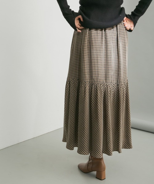 URBAN RESEARCH（アーバンリサーチ）の「キュプラティアードスカート（スカート・レディース・ベージュ系その他/ブルー系その他・38/36）」の6枚目の写真