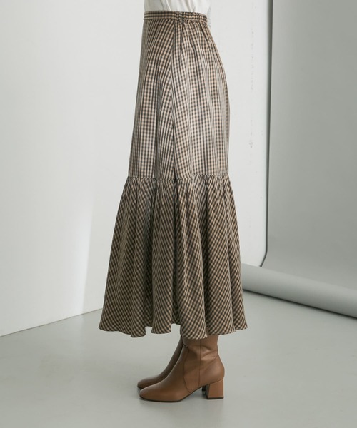 URBAN RESEARCH（アーバンリサーチ）の「キュプラティアードスカート（スカート・レディース・ベージュ系その他/ブルー系その他・38/36）」の14枚目の写真