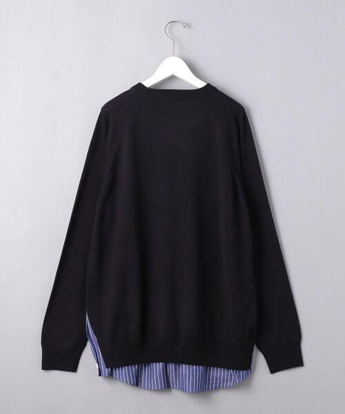 EN ROUTE(アンルート)の「<EN ROUTE(アンルート)> ウール/アクリル テンジク フロント シャツ レイヤード(ニット/セーター・メンズ・ブラック/ネイビー・1/2/3)」の11枚目の写真